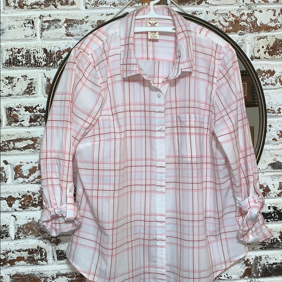 Pink & White Button Down - Picture 3 of 9